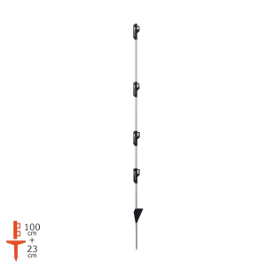 1.2m fibreglass step in posts with clips